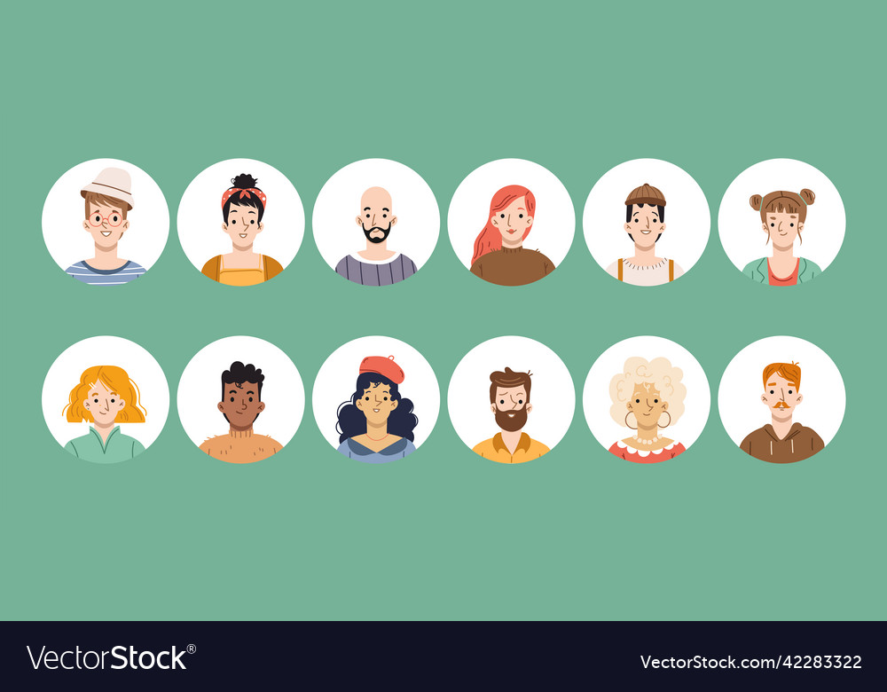 30 Free Diversity Avatars Vector Icons (AI)