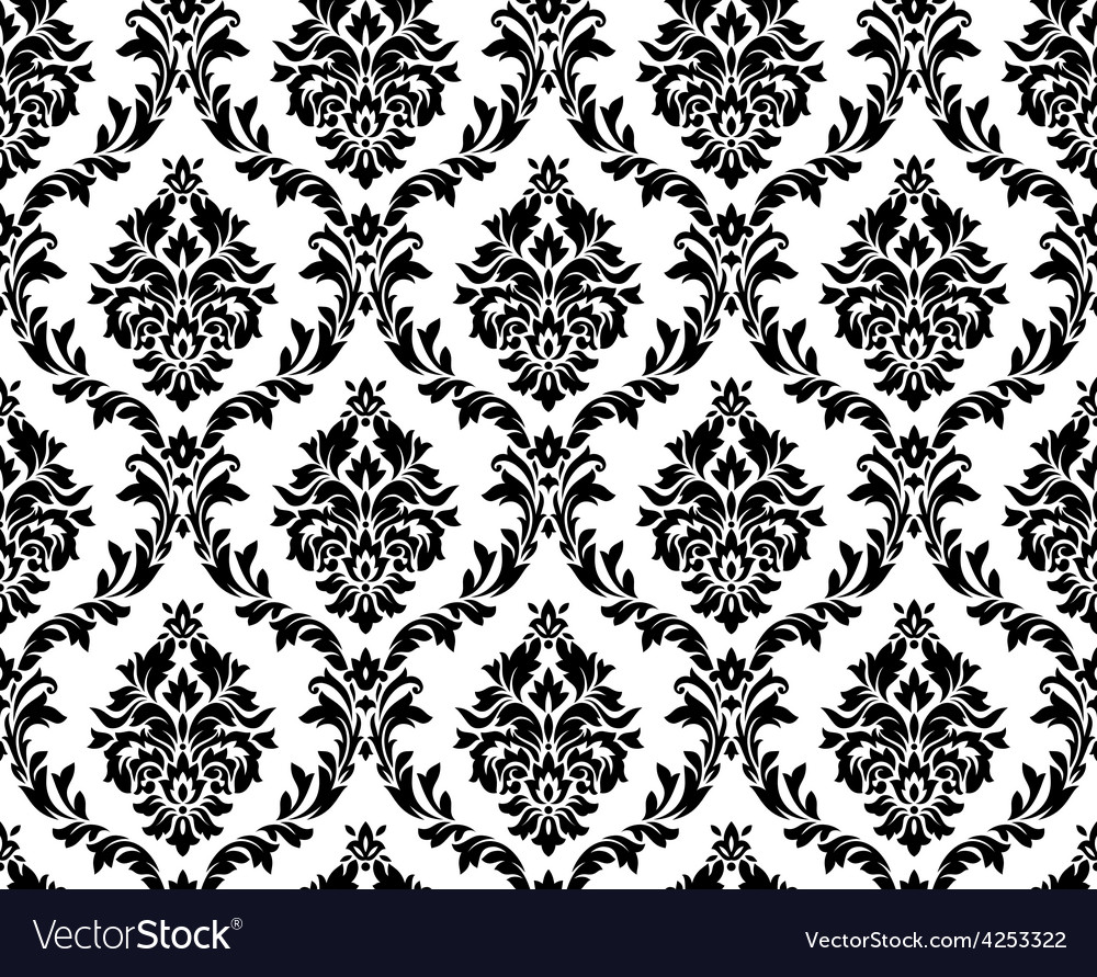 Seamless Damask Pattern Royalty Free Vector Image