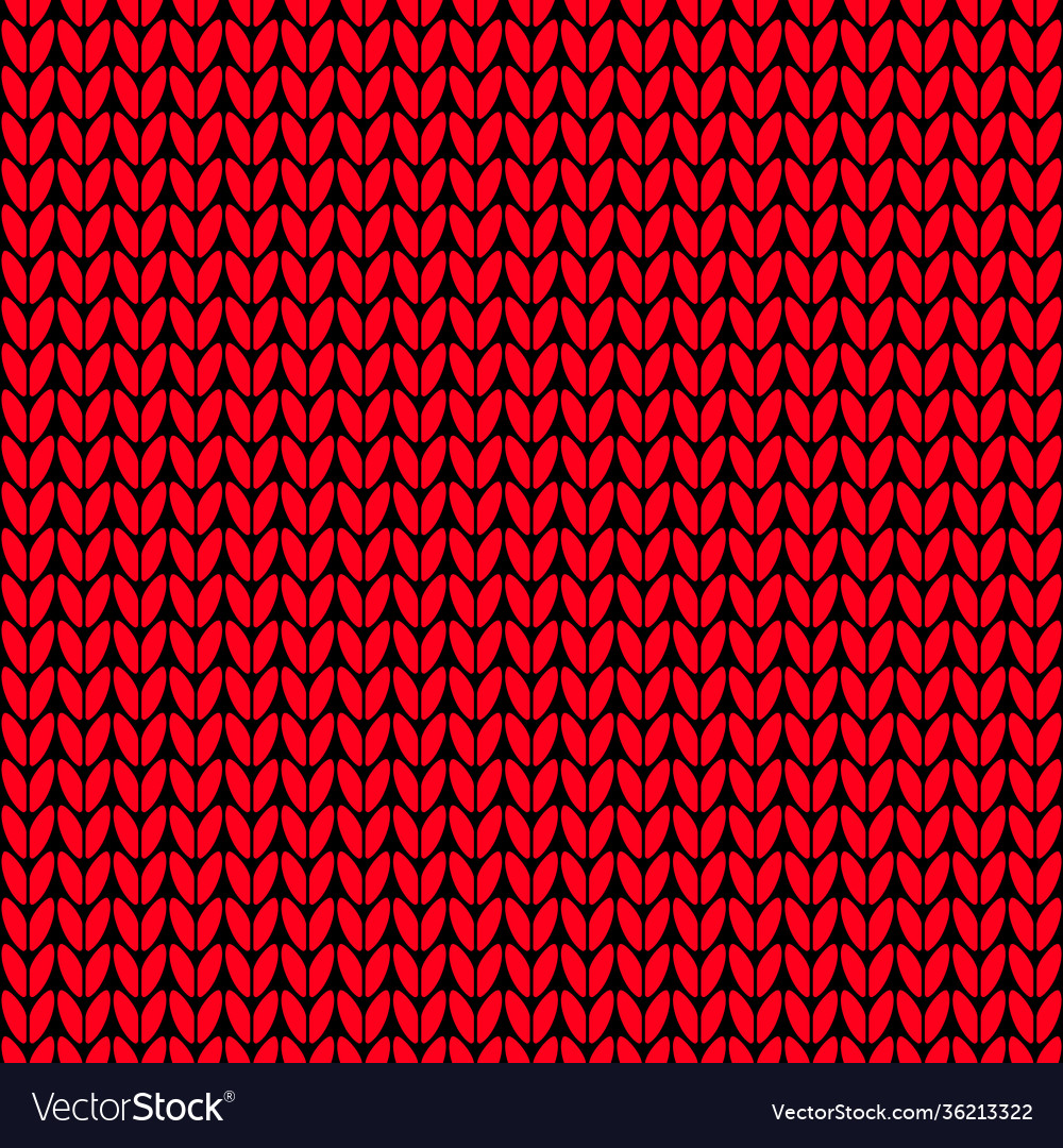 Seamless knit pattern red knitted