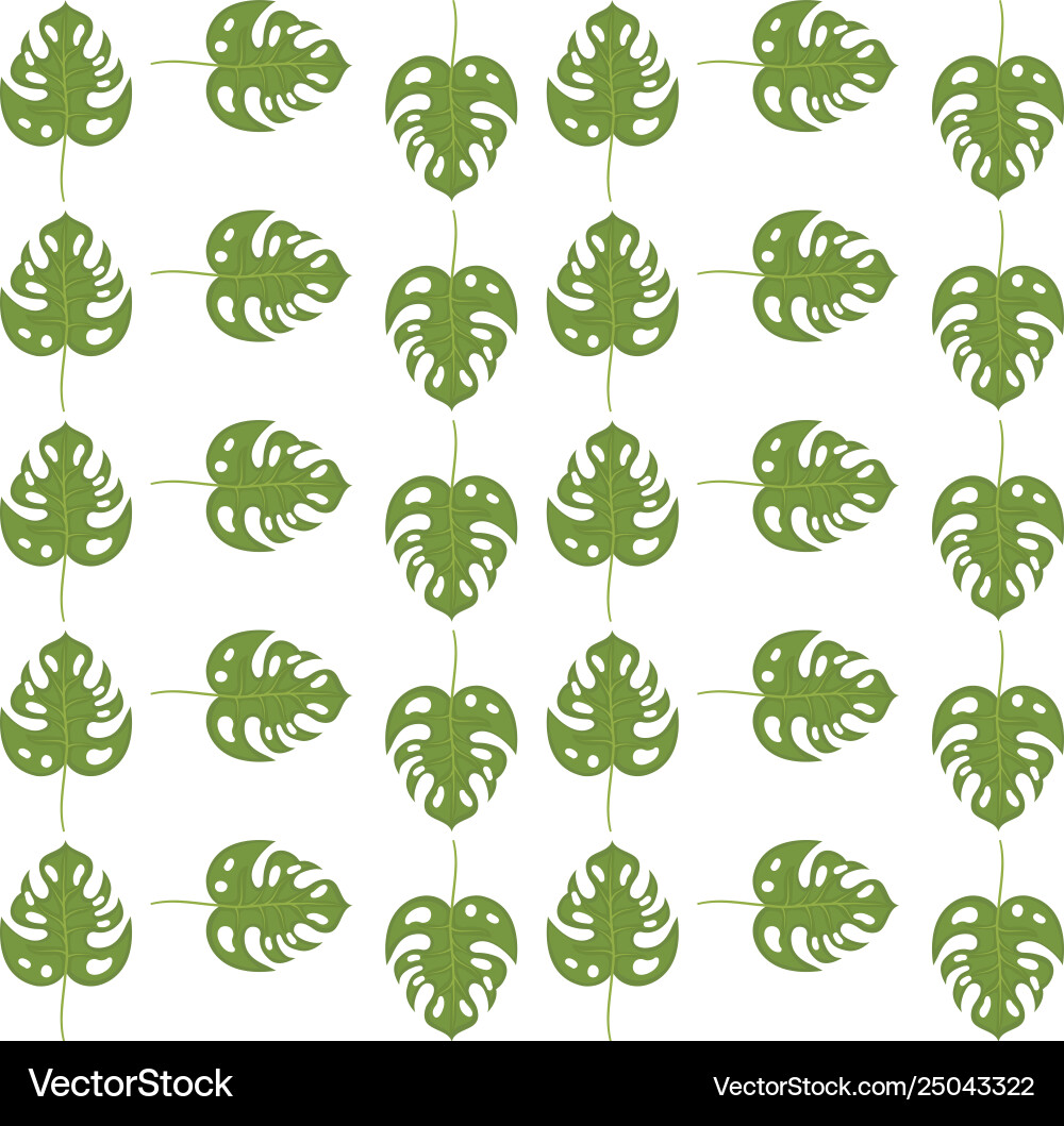 Tropical leafs ecology pattern Royalty Free Vector Image