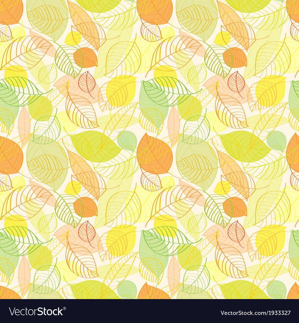 Autumn leaves seamless pattern Royalty Free Vector Image