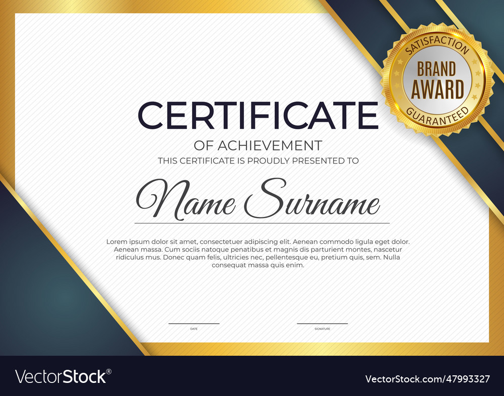 Certificate diploma template of background Vector Image