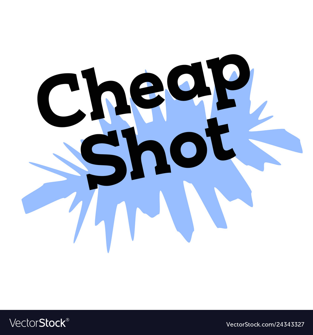 Cheap shot stamp on white Royalty Free Vector Image