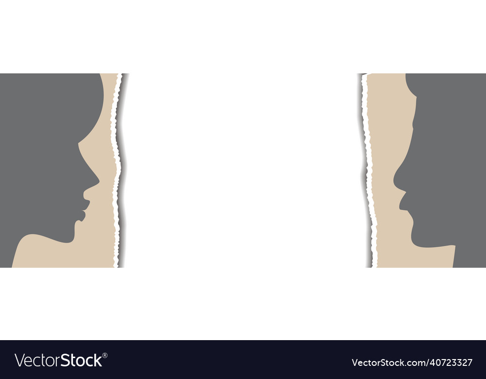 Divorce Concept Divorced Couple Metaphor Vector Image