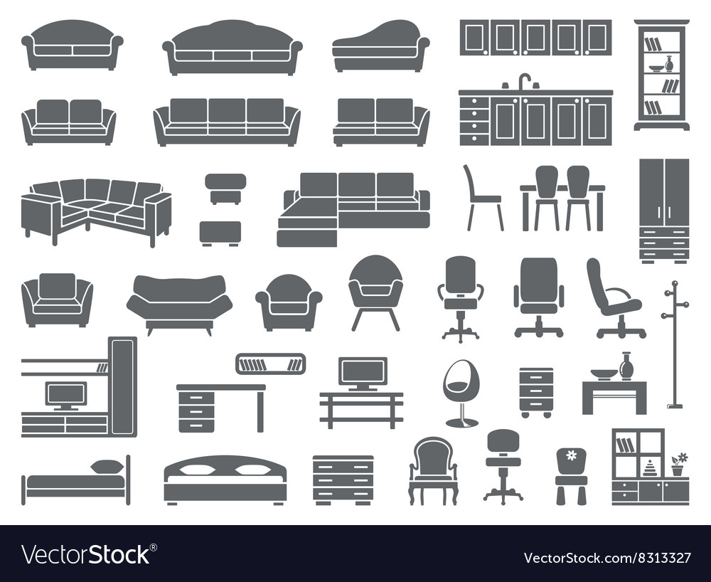 Furniture icon set