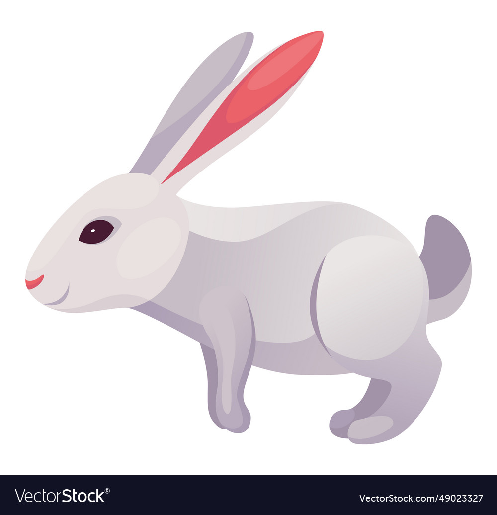 Rabbit animation icon bunny jump or running Vector Image