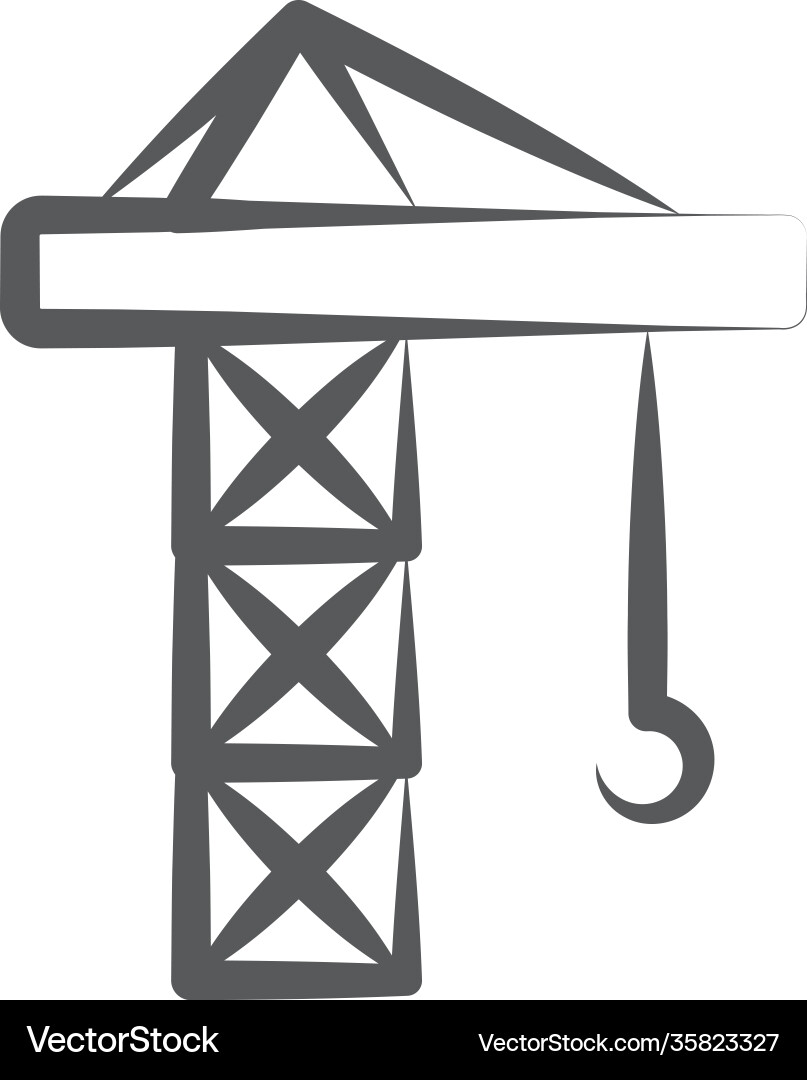 Tower crane Royalty Free Vector Image - VectorStock
