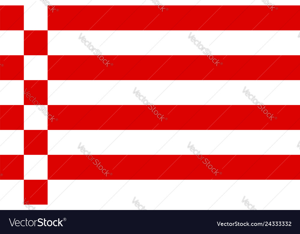 Flag of free hanseatic city bremen in germany