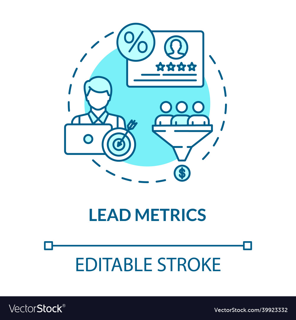 Lead metrics concept icon customer rewards Vector Image