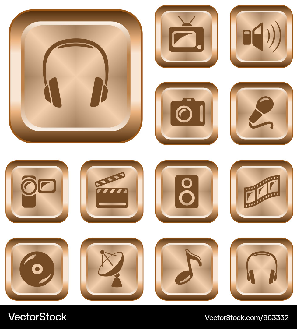 Multimedia buttons Royalty Free Vector Image - VectorStock