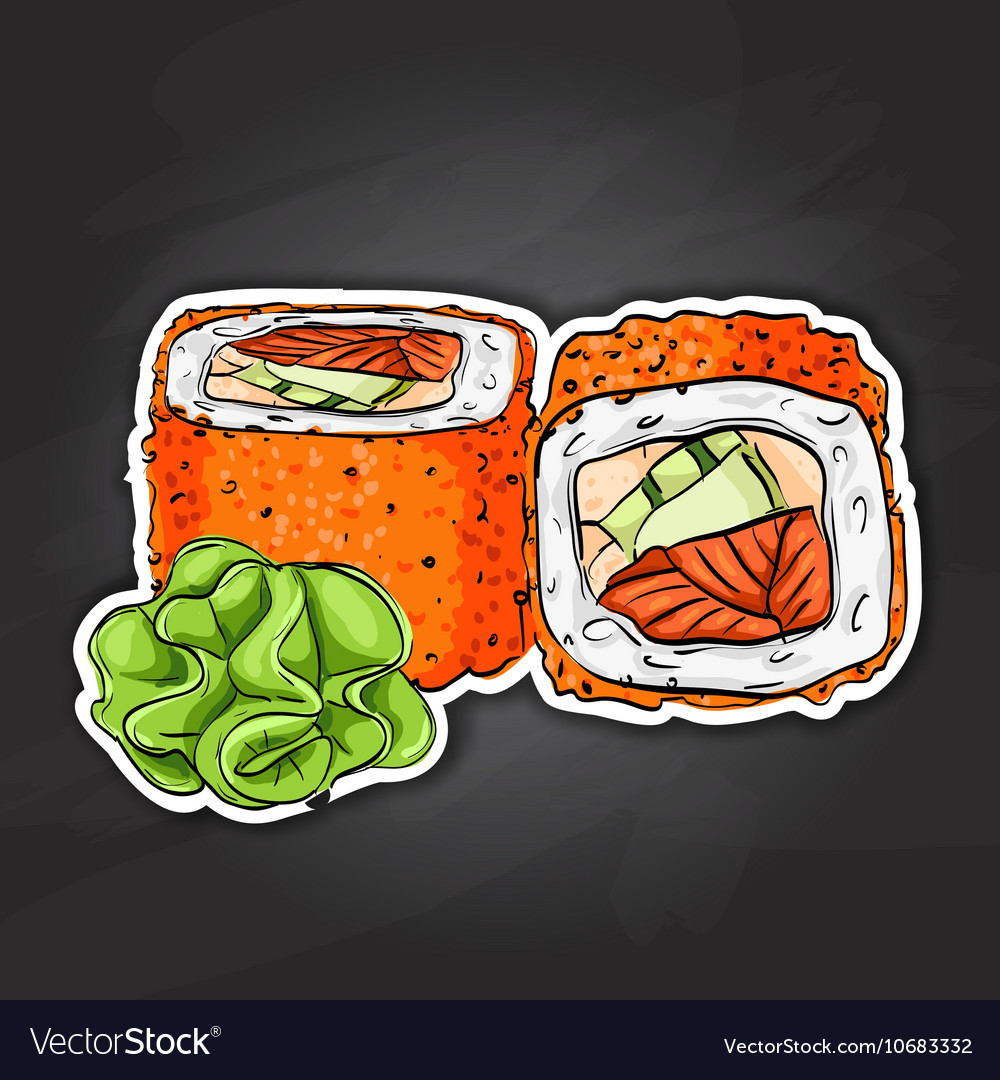 https://cdn3.vectorstock.com/i/1000x1000/33/32/sushi-color-sticker-california-roll-vector-10683332.jpg