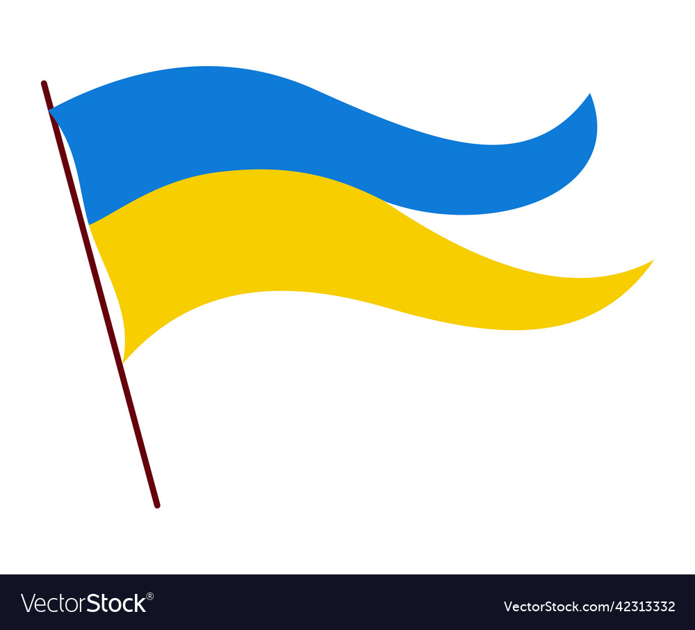 Ukrainian flag ukraine on white background