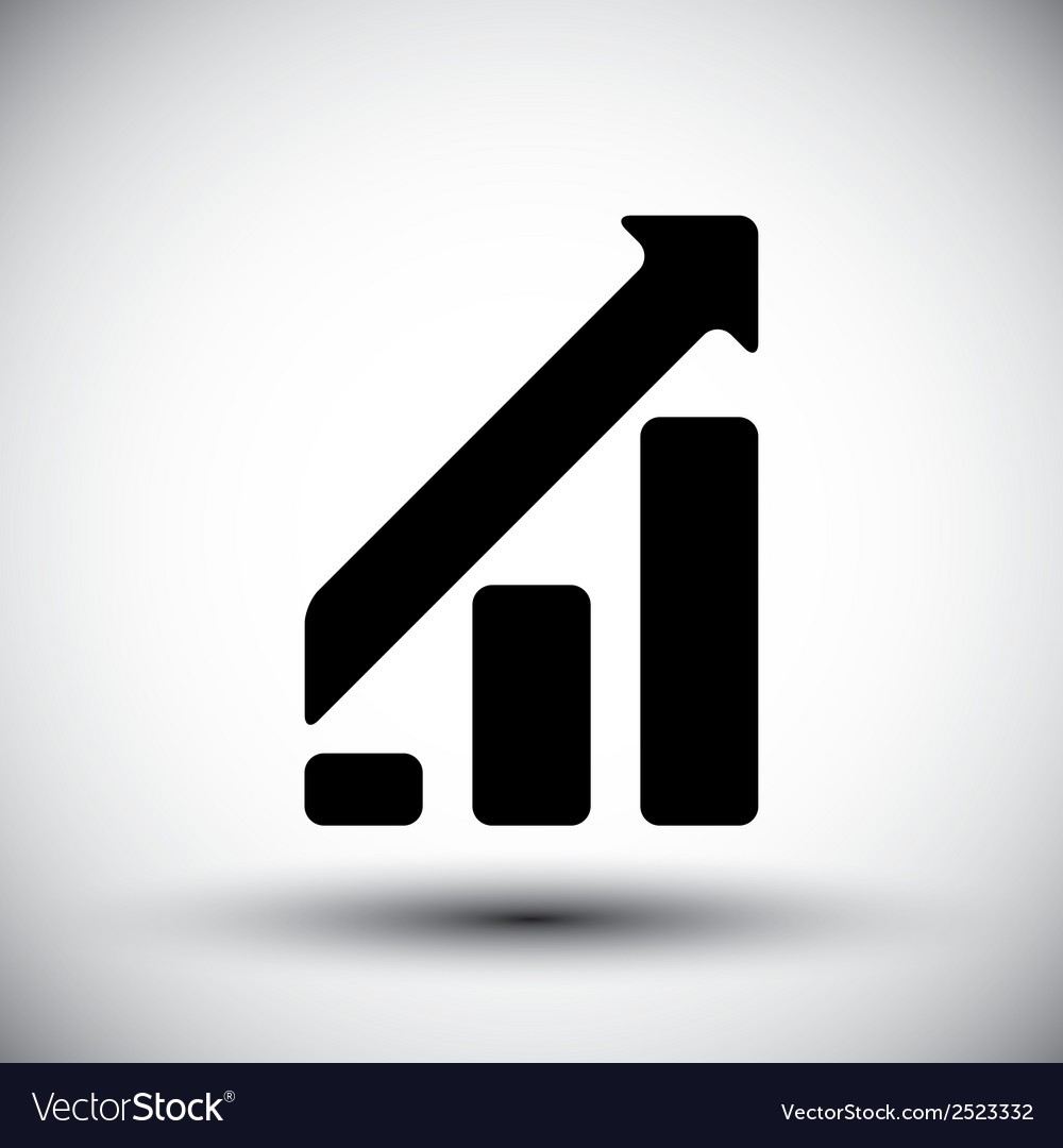 Upward graph icon Royalty Free Vector Image - VectorStock