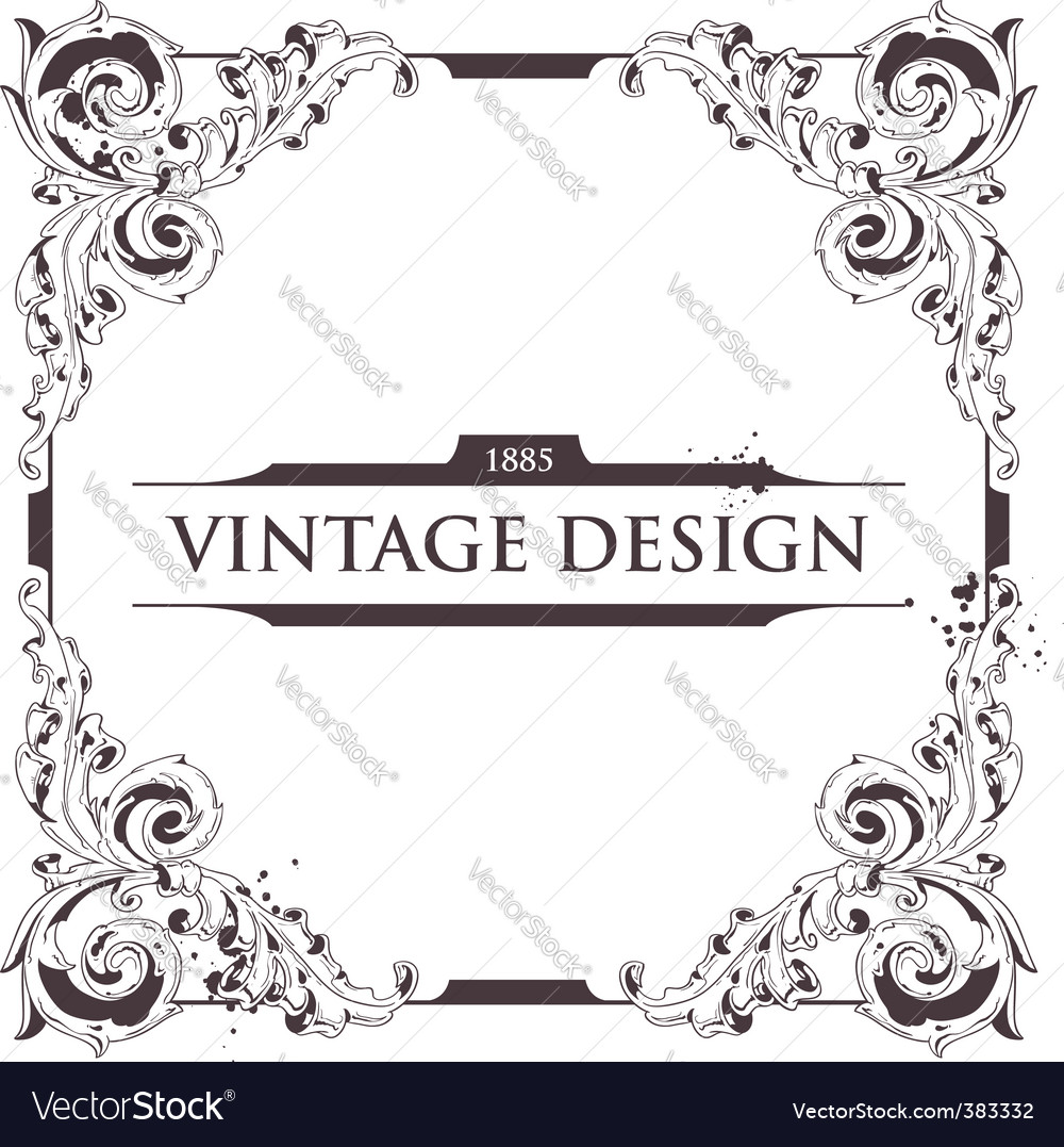 Download Vintage frame Royalty Free Vector Image - VectorStock