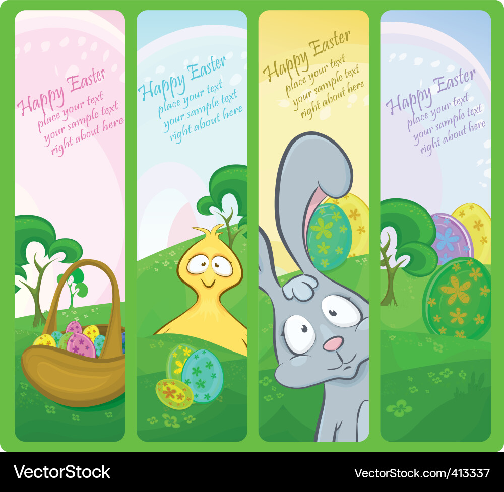 Easter banners Royalty Free Vector Image - VectorStock