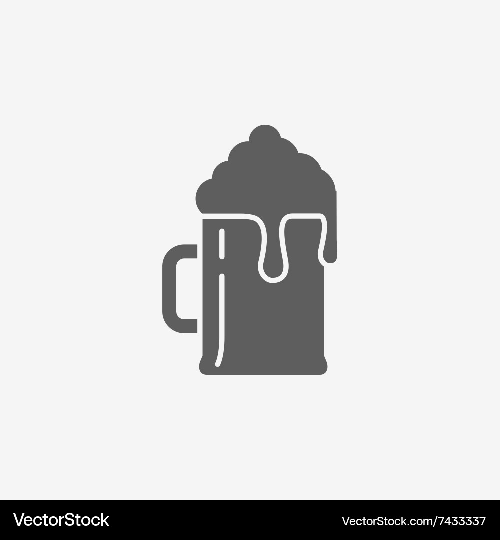 Flat beer icon Royalty Free Vector Image - VectorStock
