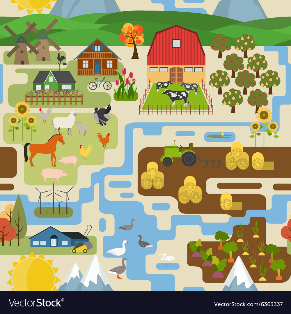 Great city map creatorseamless pattern map village Great city map creatorseamless pattern map village