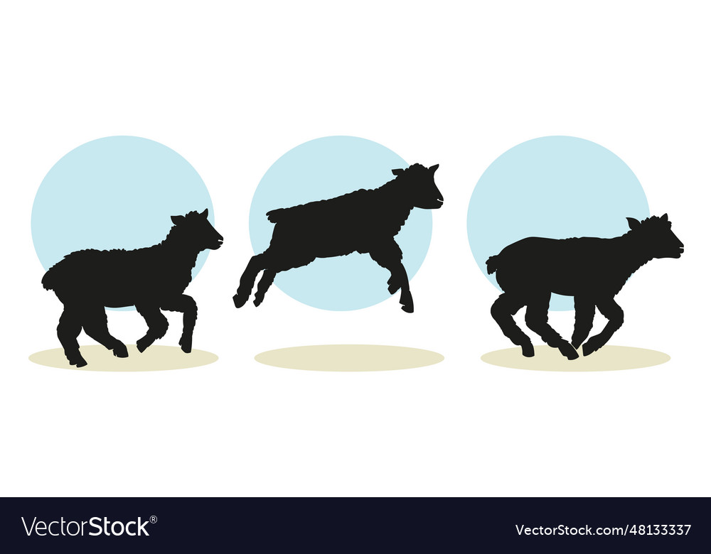 Hand drawn lamb silhouette