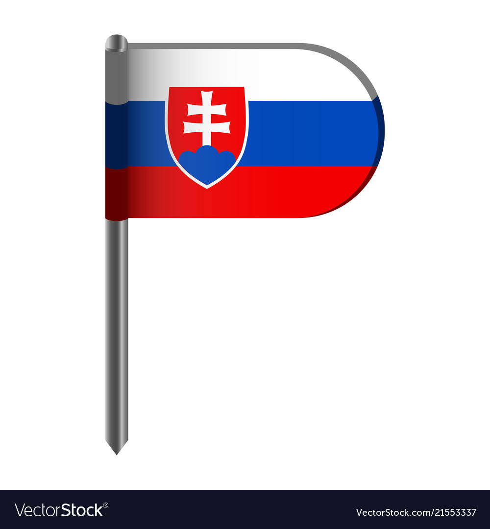 Isolated flag of slovakia