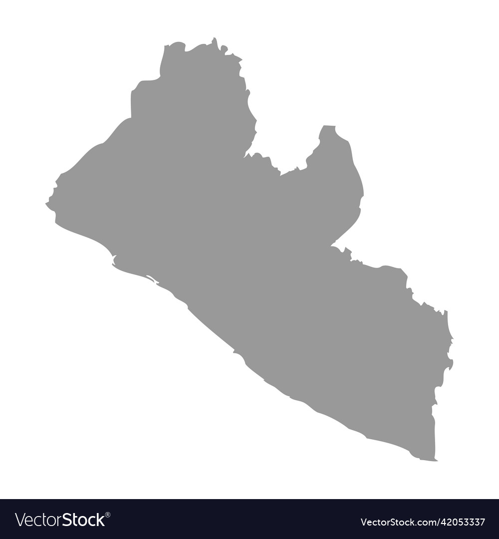 Liberia country map silhouette Royalty Free Vector Image