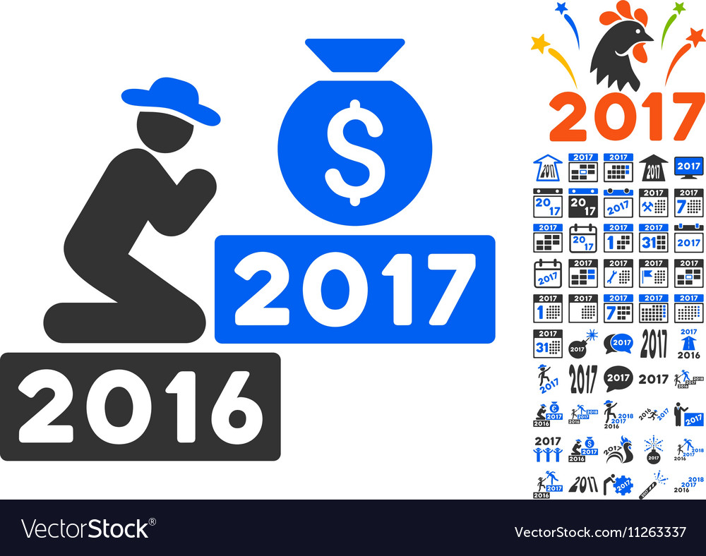 Pray for money 2017 icon with year bonus