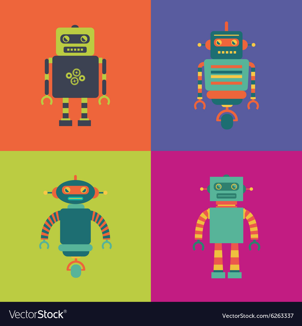 Robots Royalty Free Vector Image - VectorStock