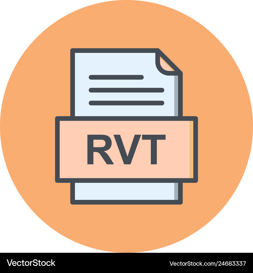 Rvt file document icon Royalty Free Vector Image