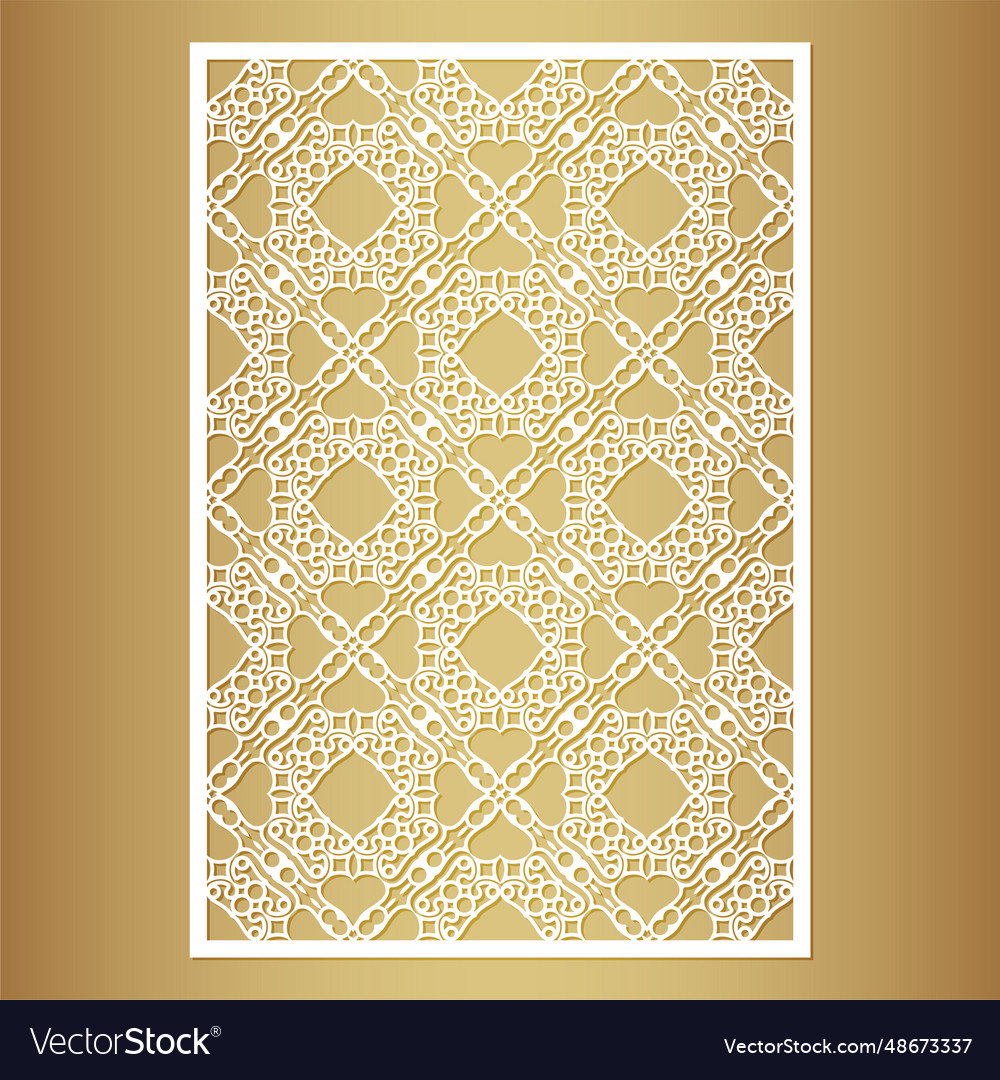 Seamless cut mandala decorative pattern template