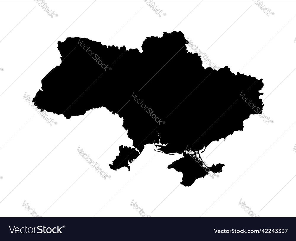 Ukraine map silhouette