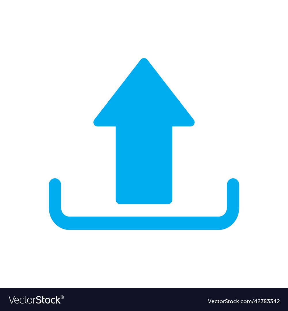 Blue upload icon Royalty Free Vector Image - VectorStock