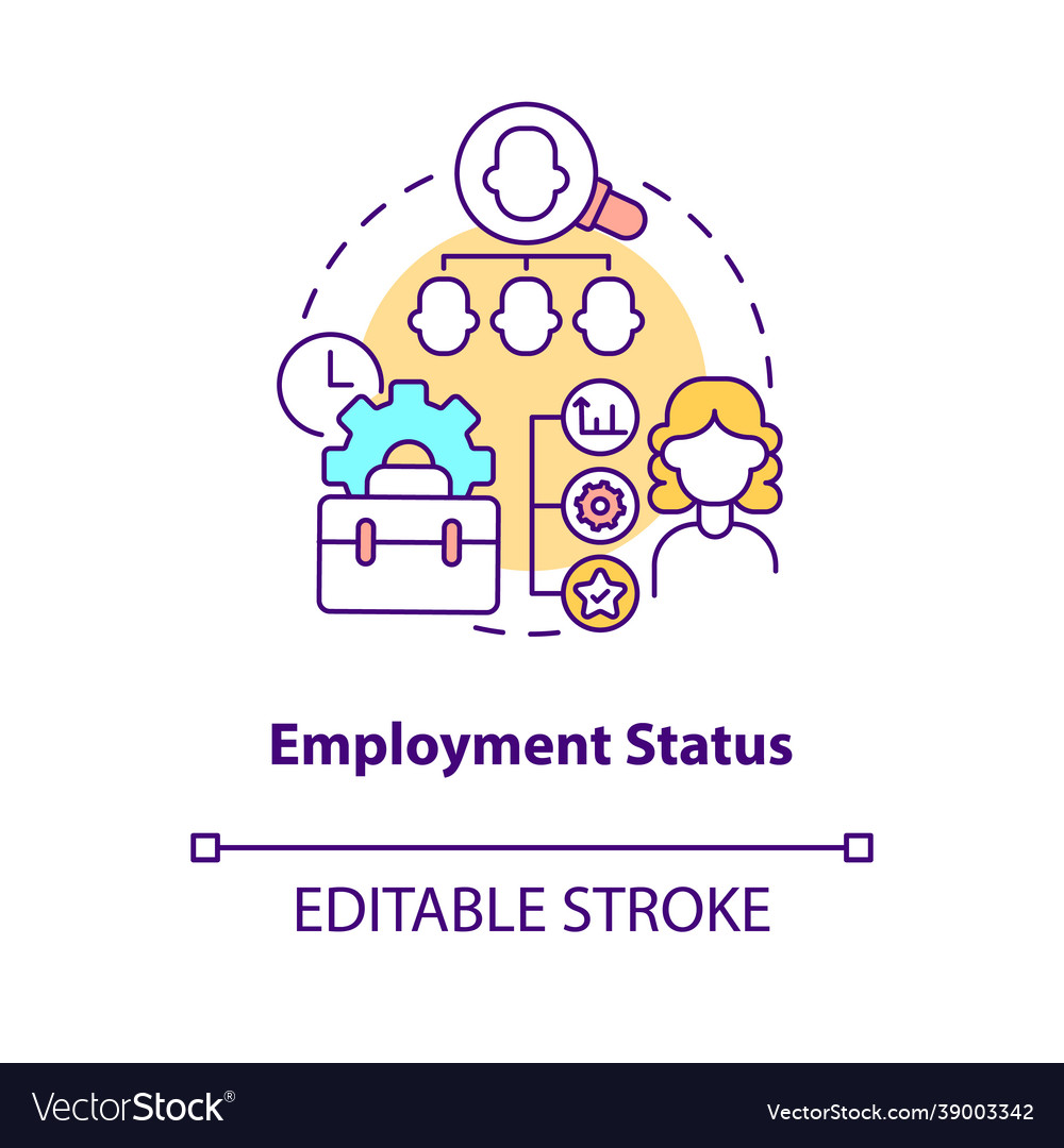 Employment status concept icon