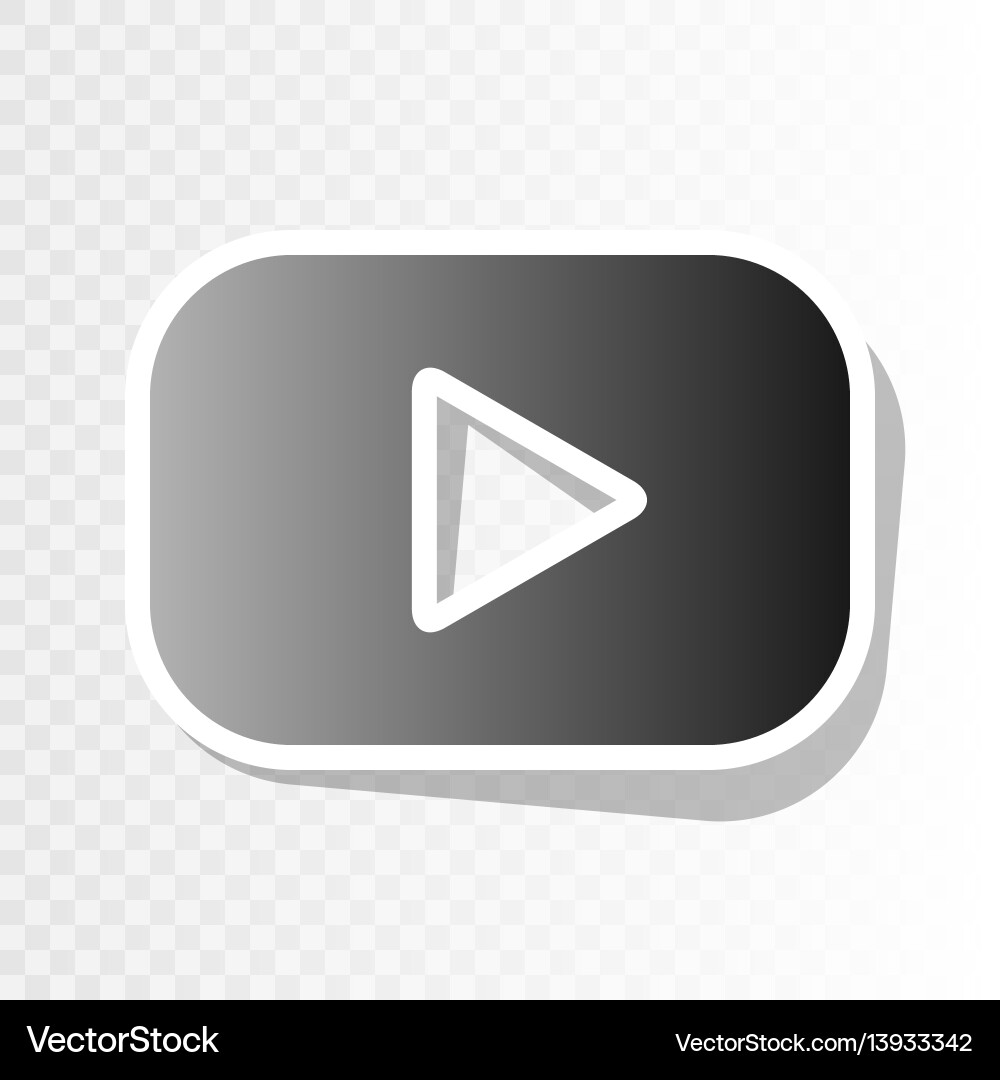 Play button sign new year blackish icon Royalty Free Vector