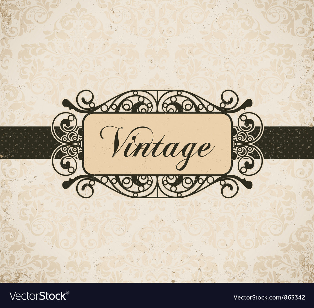 Vintage invitation Royalty Free Vector Image - VectorStock