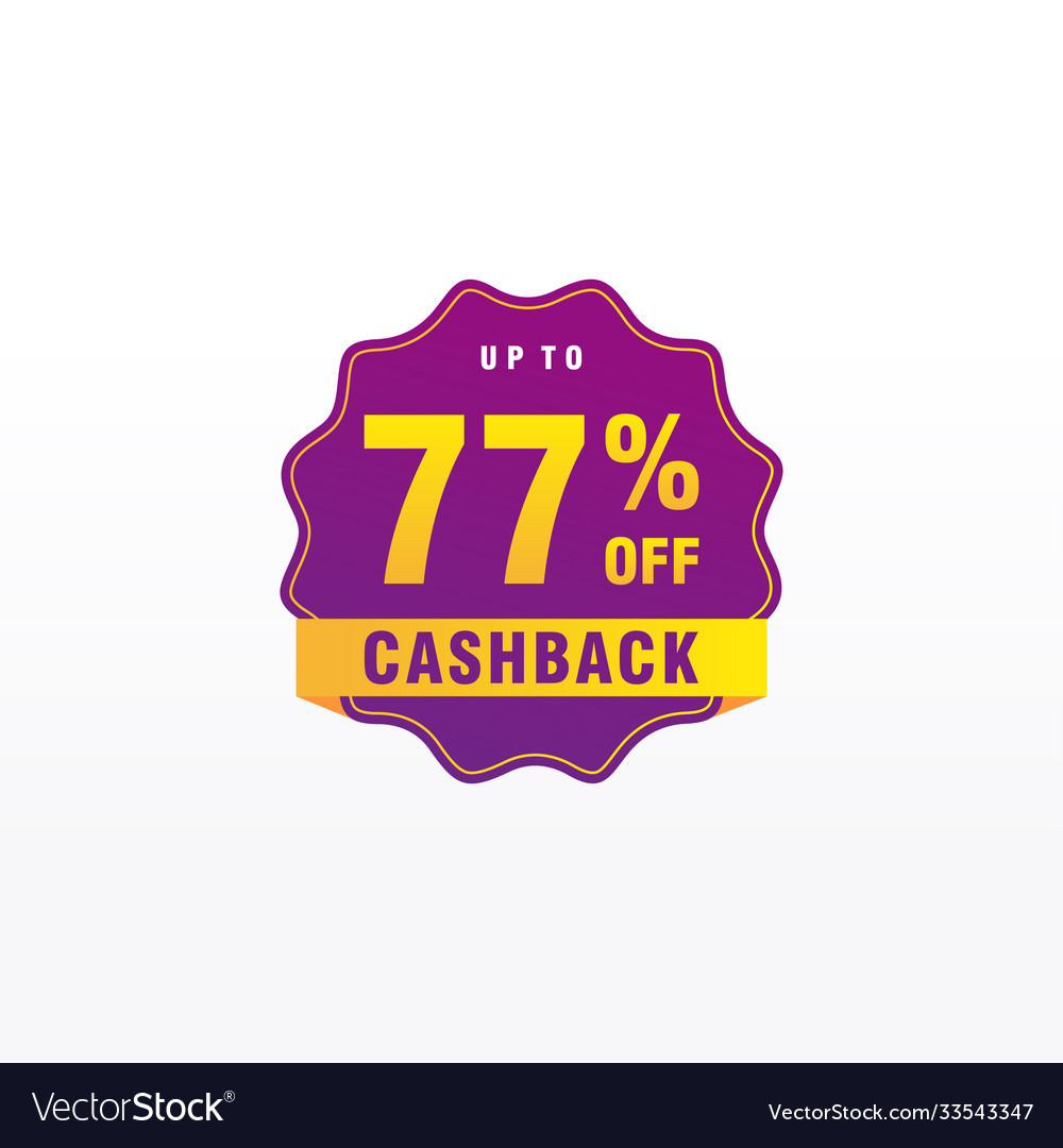 77 discount sales badges for labels stickers Vector Image