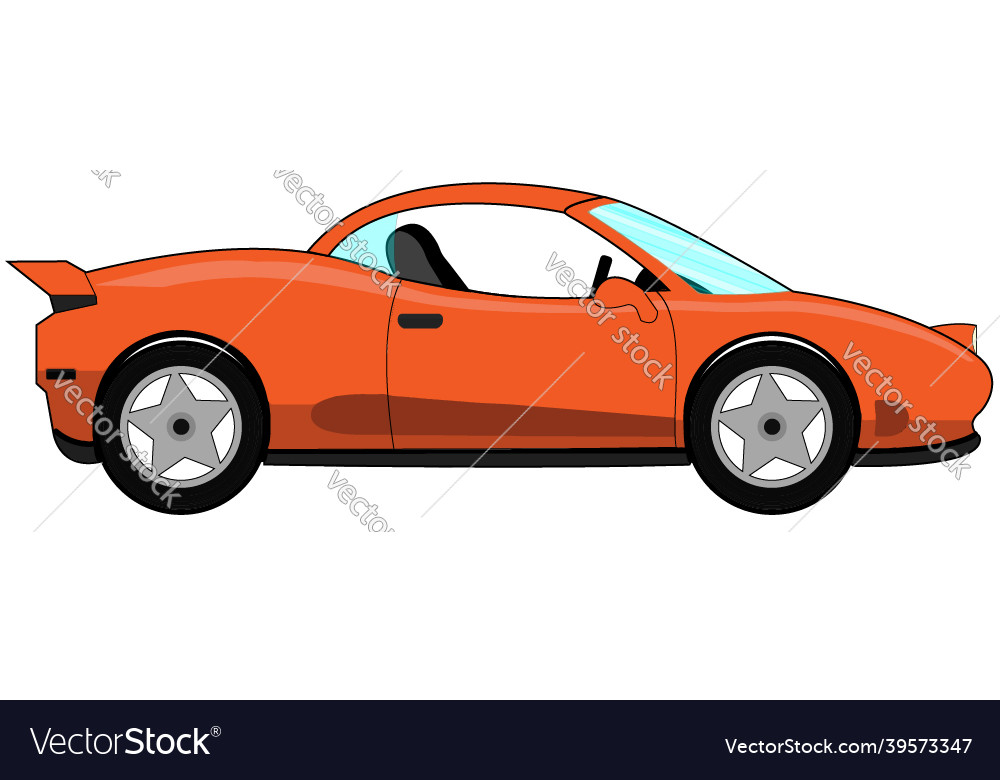 Car orange Royalty Free Vector Image