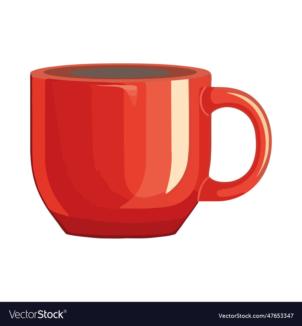 Coffee cup handle in kitchenware Royalty Free Vector Image