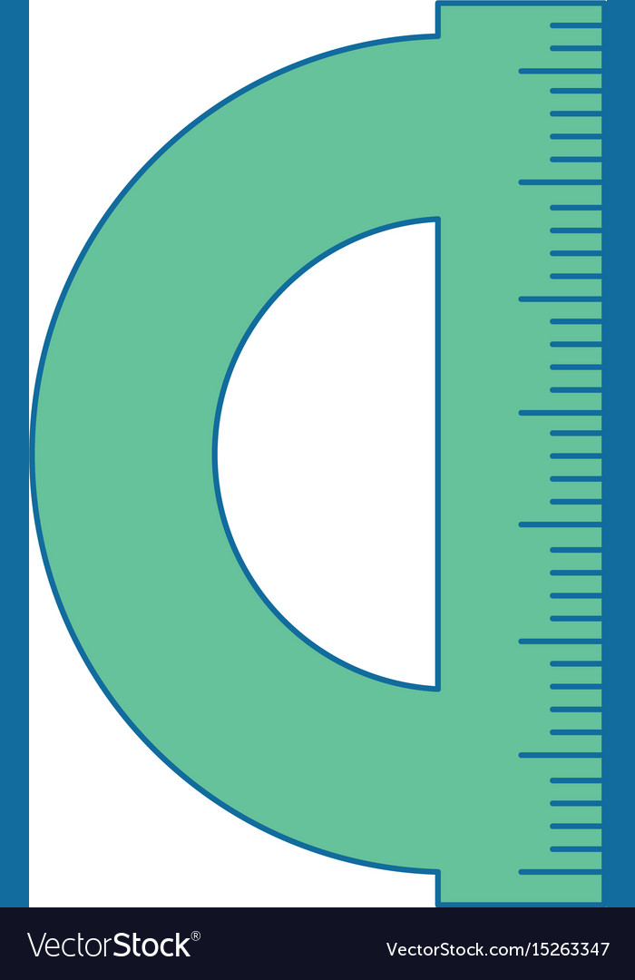 Compass ruler isolated