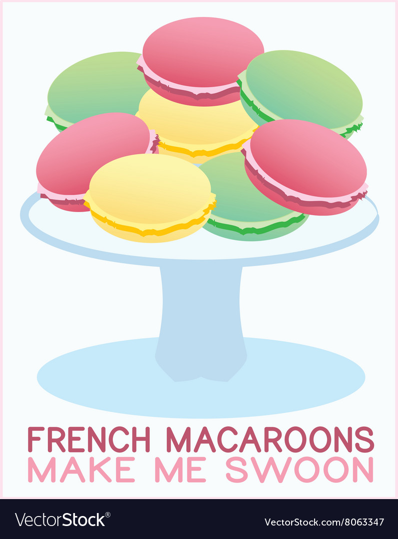 French macaroons Royalty Free Vector Image - VectorStock