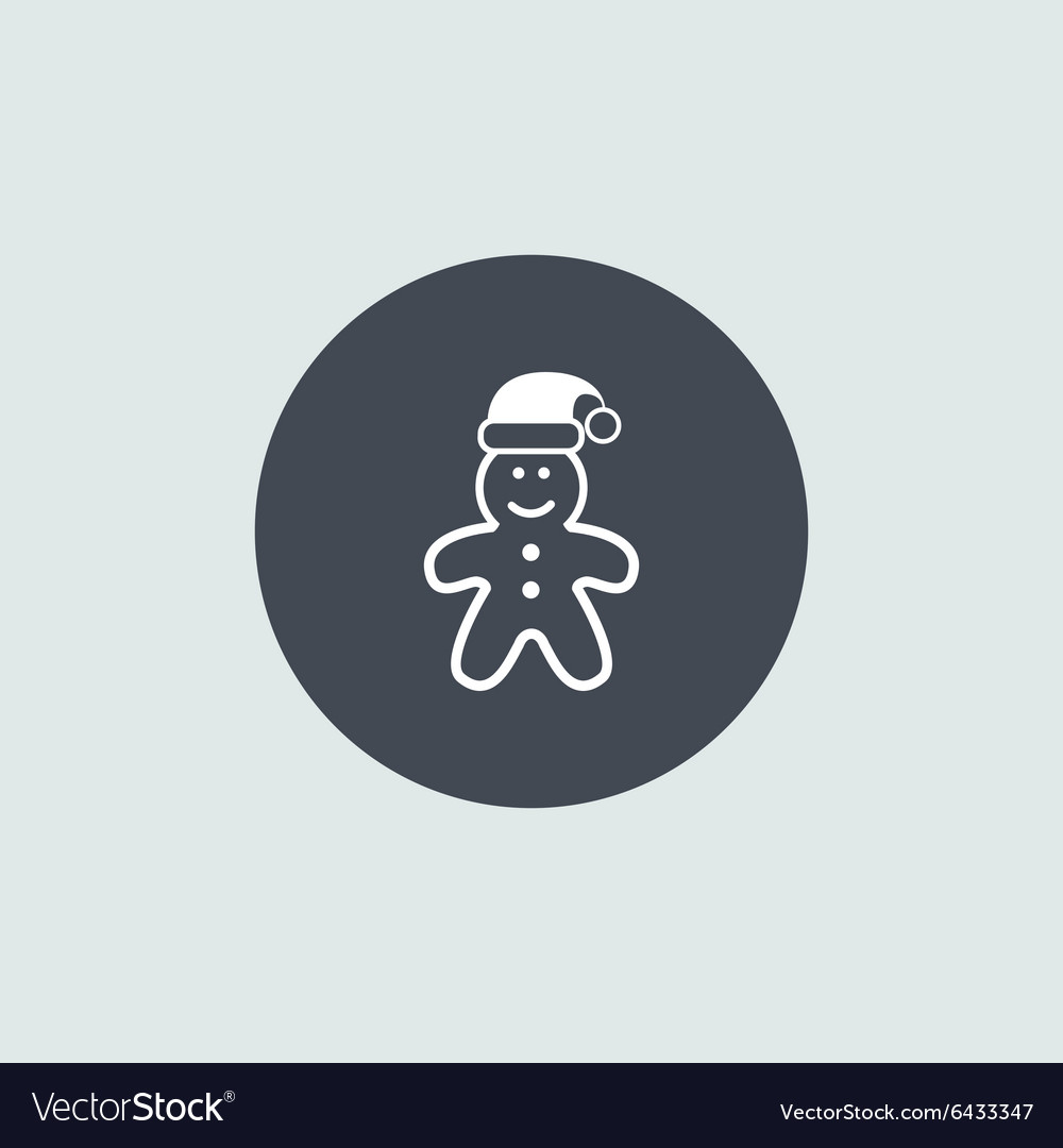 Icon christmas gingerbread man for holiday season