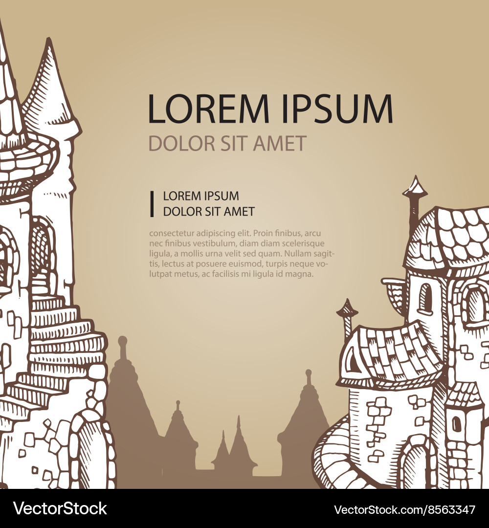 Medieval castles Royalty Free Vector Image - VectorStock
