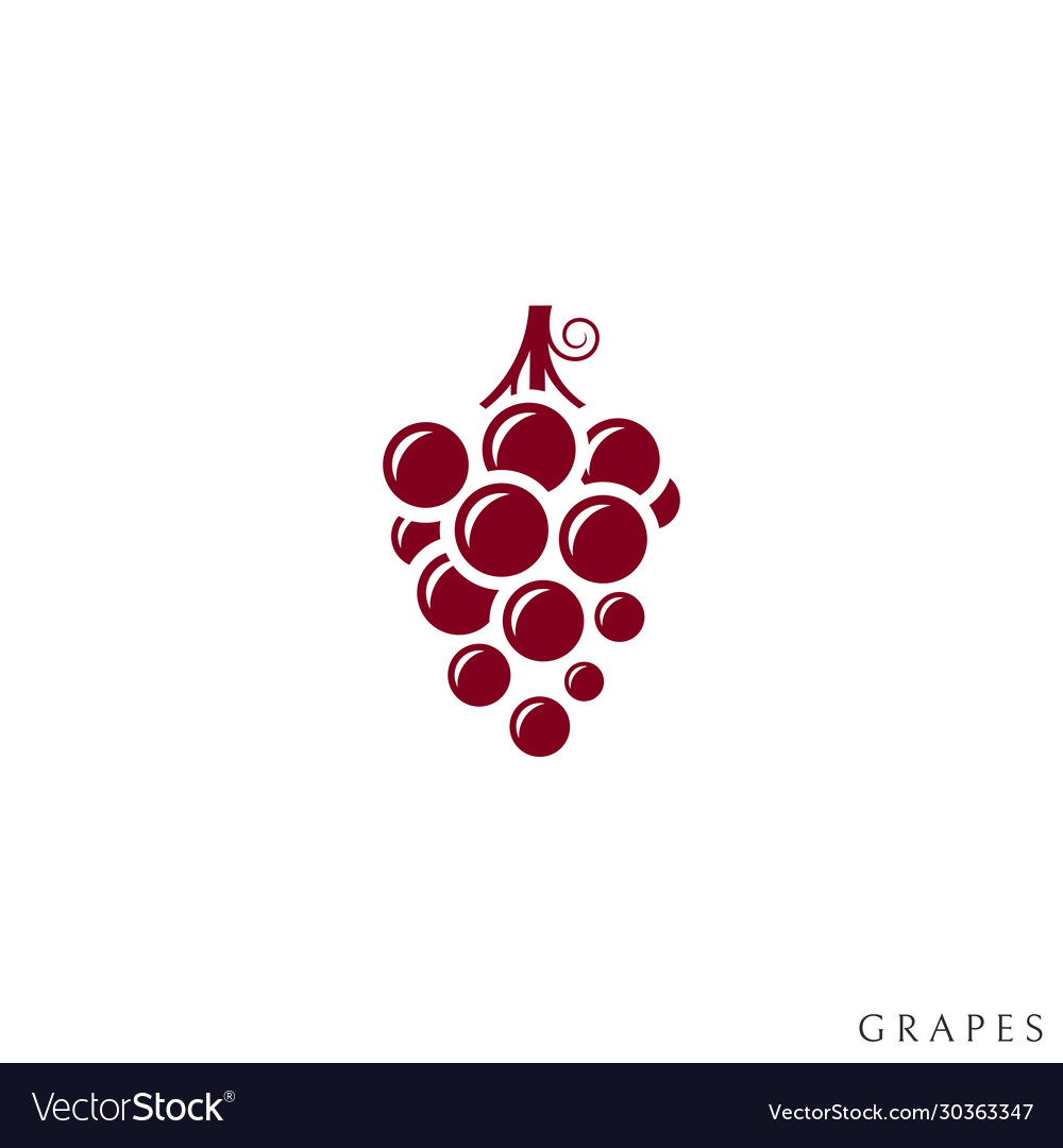 Red grapes Royalty Free Vector Image - VectorStock