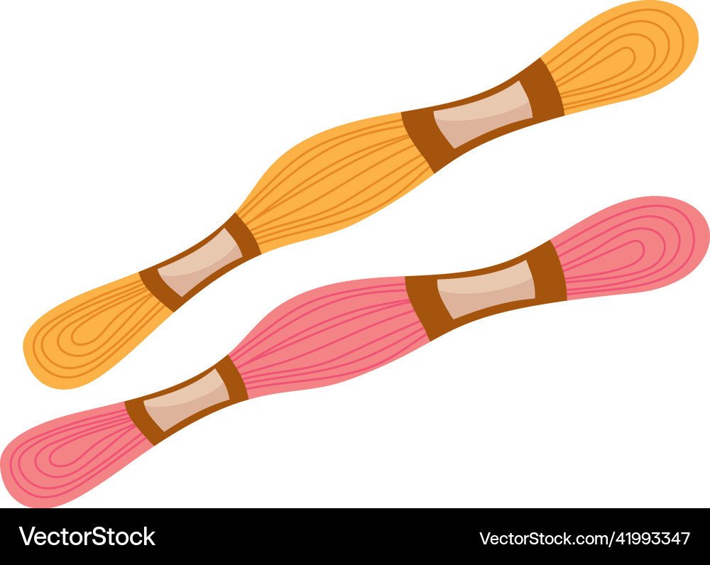 Weaving threads tools Royalty Free Vector Image