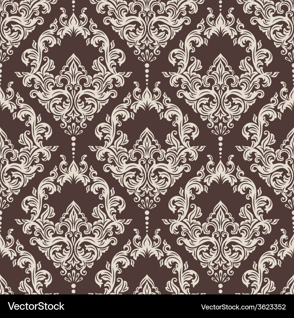 Damask seamless pattern background elegant luxury Vector Image