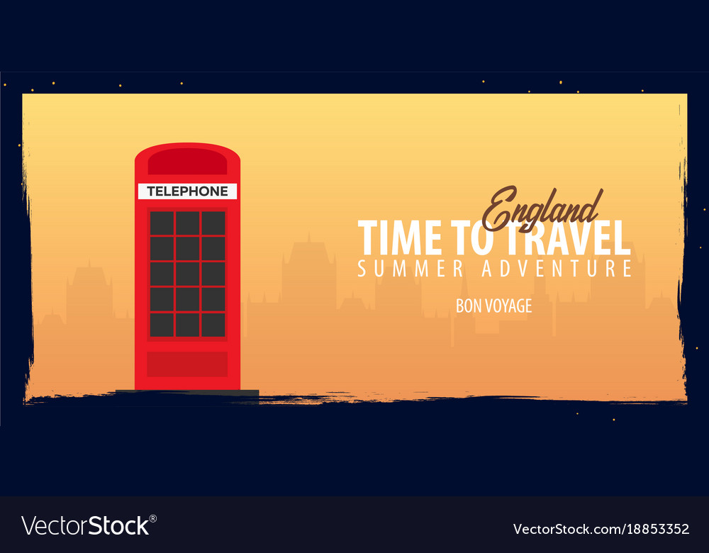 England banner time to travel journey trip Vector Image