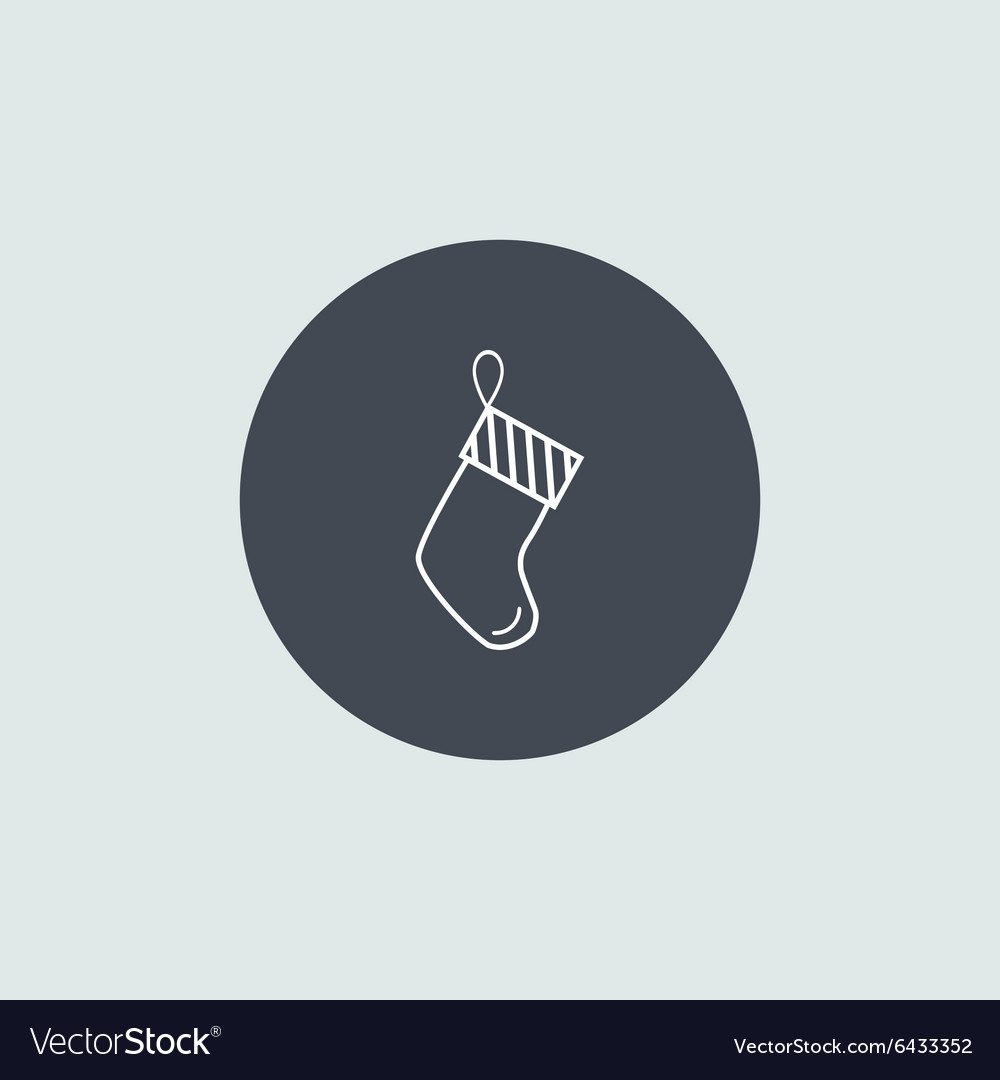 Icon christmas sock for holiday season