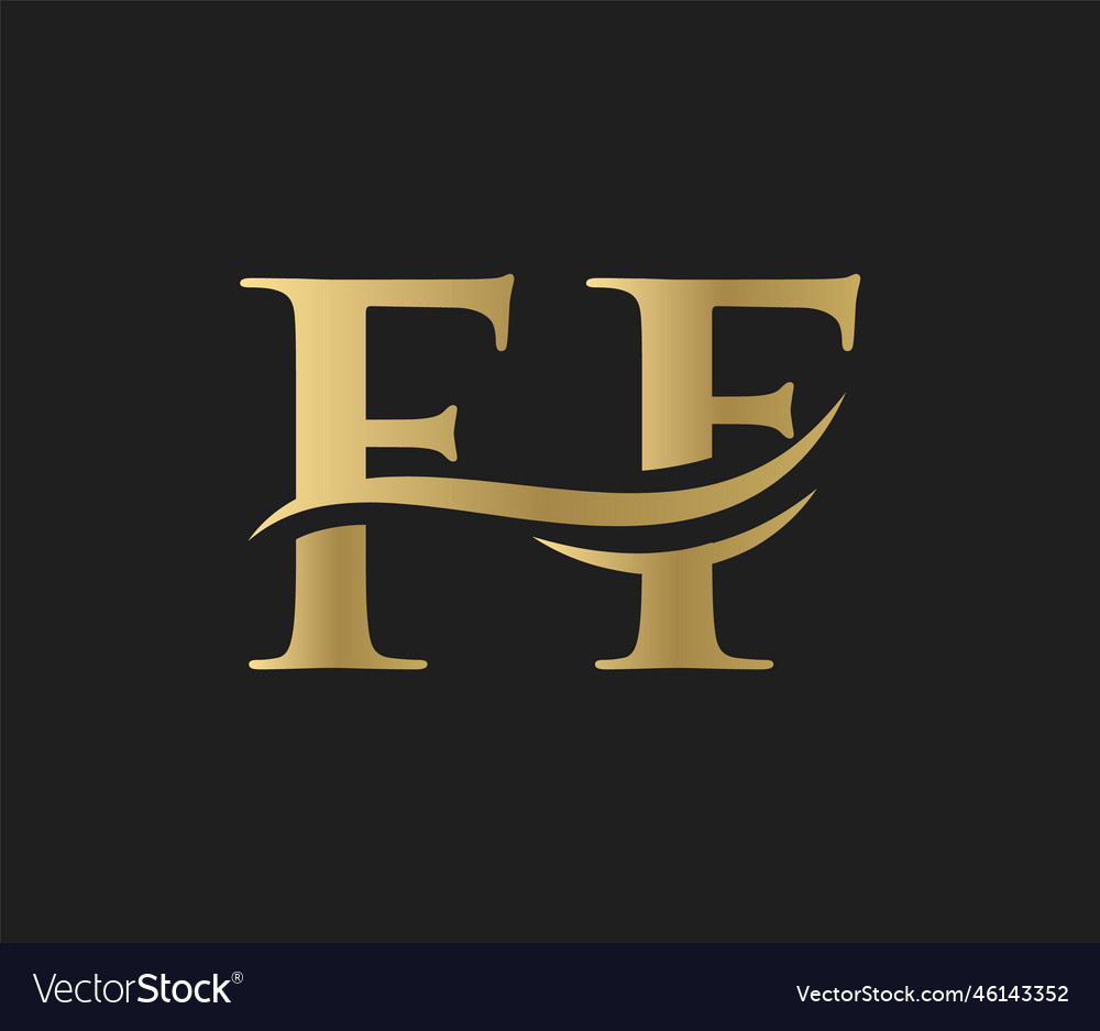 Letter f f linked logo Royalty Free Vector Image