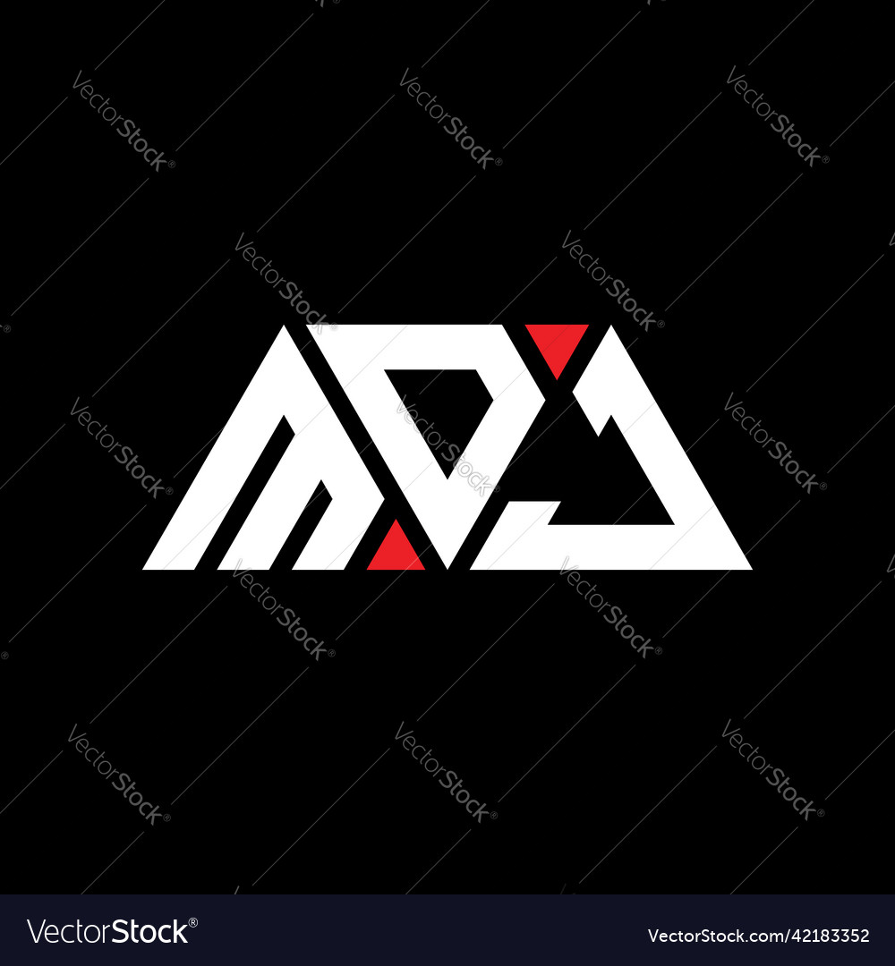 Mdj triangle letter logo design