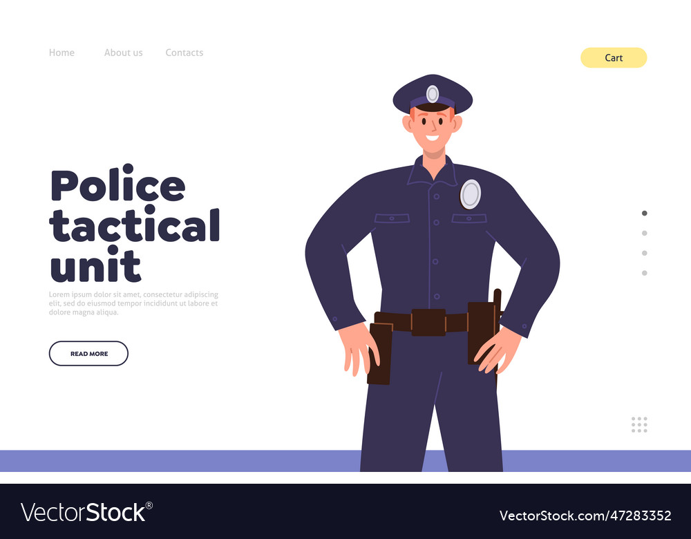 Police tactical unit online service landing page