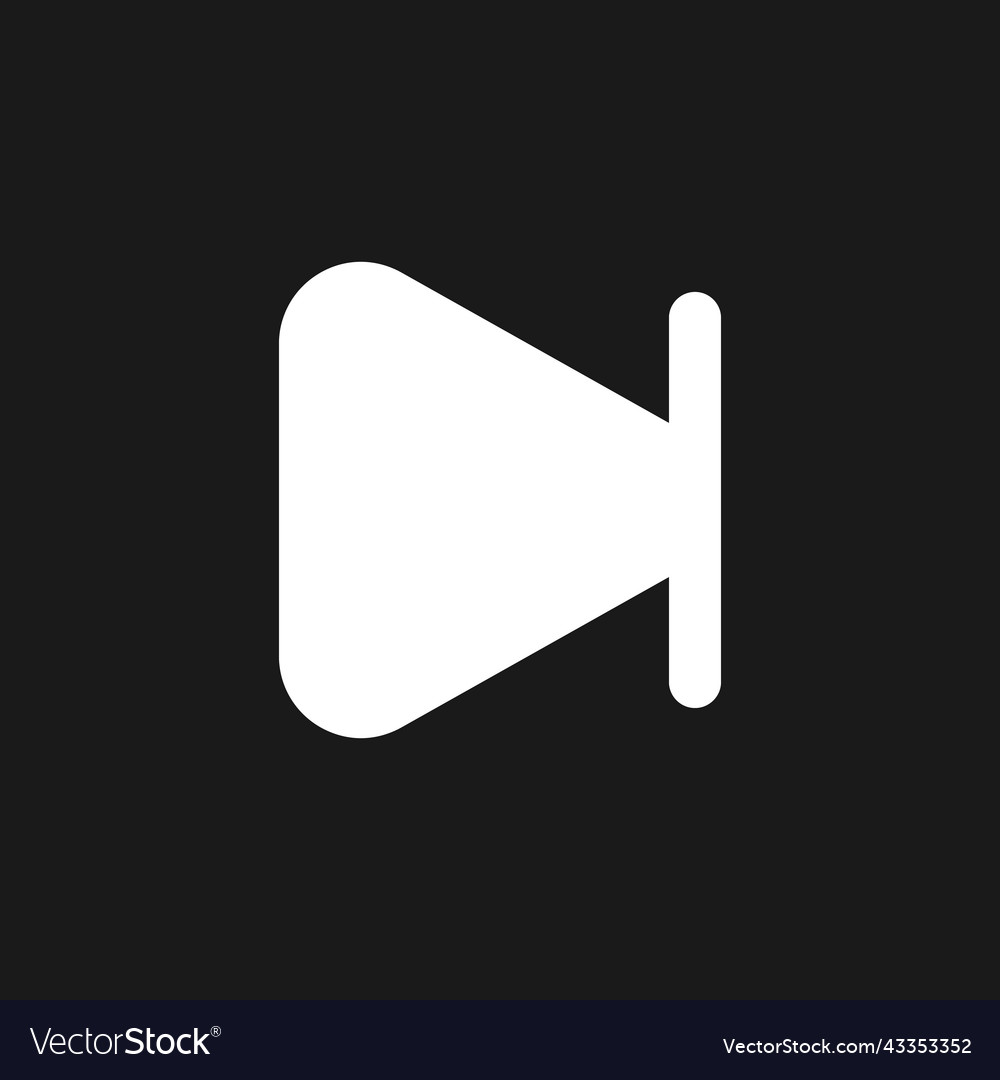 Skip next button dark mode glyph ui icon