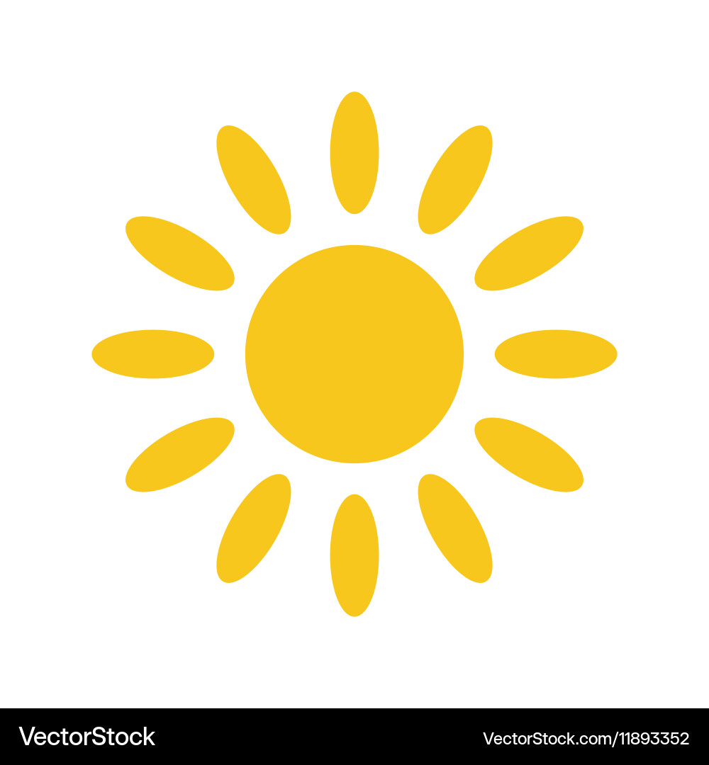 Sun icon isolated Royalty Free Vector Image - VectorStock
